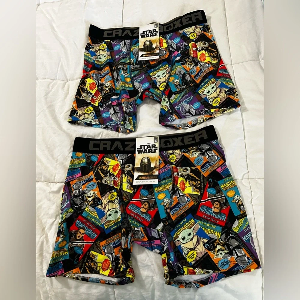 NWT (2) Disneys Mandalorian Crazy Boxers size L